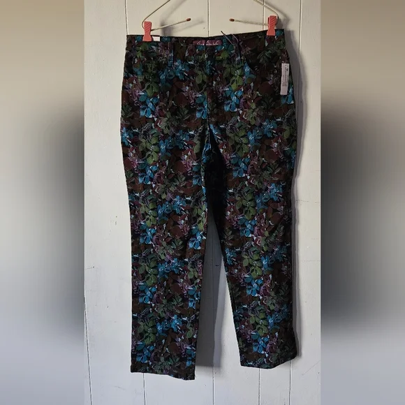 Gloria Vanderbilt Multicolor Floral Women's Chinos - Picture 1 of 6